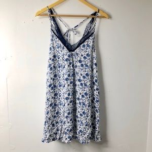 KENDALL & KYLIE Blue and White Floral Lace Dress